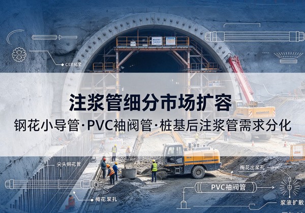 清水河注浆管细分市场扩容，隧道钢花小导管、PVC 袖阀管、桩基后注浆管需求分化